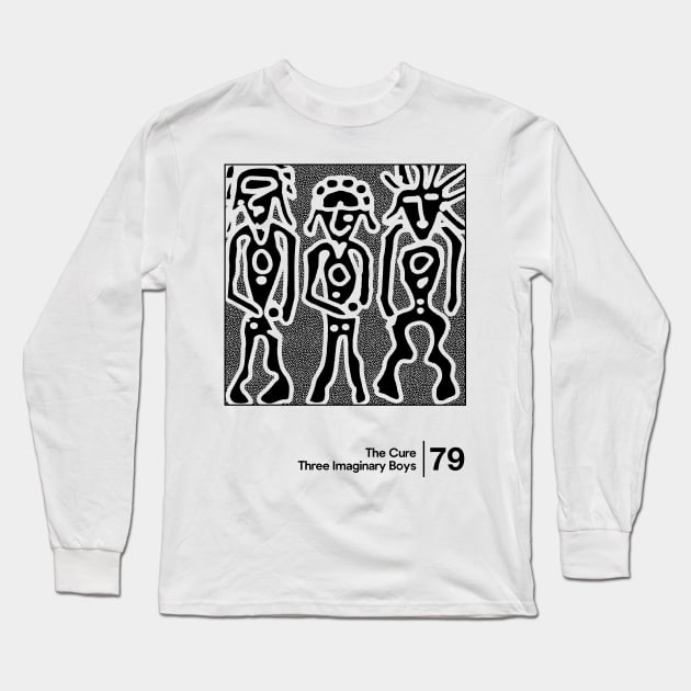 Three Imaginary Boys / Minimalist Style Artwork Long Sleeve T-Shirt by saudade